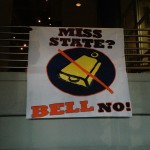 Banner in Auburn Athletic Department Says "BELL NO" to Mississippi State