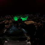 Auburn's Video Board Colorfully Lights Up the Sky